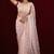 Indian powder peach sequin embroidery embroidered border net saree with unstitched blouse