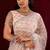 Indian powder peach sequin embroidery embroidered border net saree with unstitched blouse
