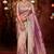 New collection wine diamond sequin jaal embroidered border mono nylon fabric saree with unstitched blouse