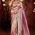 New collection wine diamond sequin jaal embroidered border mono nylon fabric saree with unstitched blouse