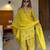 Yellow Color Embroidery Work  Silk Blend Salwar Suit