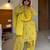 Yellow Color Embroidery Work  Silk Blend Salwar Suit