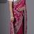 soft silk blend rani embroidered in multi-colored satin saree with unstitched blouse