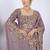 Trendy mauve resham zari embroidery with glass sequins shimmer saree with unstitched blouse