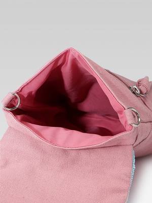  mod stitch dusty pink chevron cotton sling bag 6