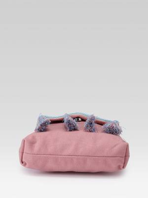  mod stitch dusty pink chevron cotton sling bag 7