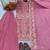 Light Pink Color Embroidery Sequence Work  Faux Georgette Salwar Suit