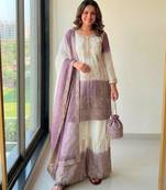 Multicolor georgette embroidered palazzo set