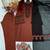 Brown silk blend embroidered kurta set