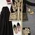 Black faux georgette embroidered farshi plazzo set