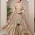 Beige silk blend embroidered palazzo set