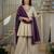 Beige silk blend embroidered palazzo set