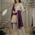 Beige silk blend embroidered palazzo set