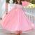 Pink silk blend embroidered anarkali set