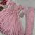 Pink silk blend embroidered anarkali set