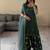 Green silk blend embroidered farshi salwar set