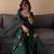 Green silk blend embroidered farshi salwar set