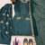 Green silk blend embroidered farshi salwar set