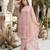 Peach net sequins palazzo set