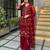 Red net sequins palazzo set
