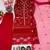 Red net sequins palazzo set