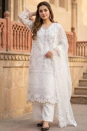White net sequins palazzo set