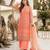 Orange net sequins palazzo set