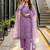 Purple net sequins palazzo set