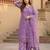 Purple net sequins palazzo set