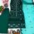 Dark-green net sequins palazzo set