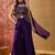 Purple georgette kurta palazzo set with striped dupatta