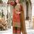 Brown georgette embroidered palazzo set
