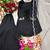 Black silk blend embroidered palazzo set