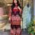 Wine printed rayon kurta palazzo co-ord set