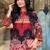 Wine printed rayon kurta palazzo co-ord set