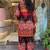 Wine printed rayon kurta palazzo co-ord set