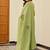 Sage green chanderi anarkali kurta set with dupatta