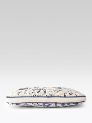  petal posh ivory & navy floral jacquard laptop bag (upto 16") 9