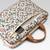  petal posh off white floral printed polycotton laptop bag (upto 16")