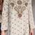 Cream embroidered silk blend crepe kurta palazzo set