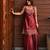 Maroon fendy kurta sharara set with choker dupatta