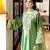 Green Color  Embroidery Work Organza Salwar Suit 