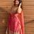 Rani pink fendy kurta sharara set with choker dupatta