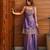 Lavender fendy kurta sharara set with choker dupatta