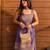 Lavender fendy kurta sharara set with choker dupatta