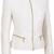 Women's  genuine white leather casual biker jacket