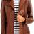 Women's brown lambskin asymmetrical leather biker jacket