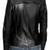 Women's black quilted real geuine lambskin leather biker jacket