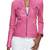 Women's pink zipper leather casual style daily wear jacket