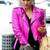 Women's pink moto biker leather jacket real lambskin stylish casual